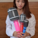 마이크 풍선 에어풍선 행사 소품 노래방 레크레이션 음악 노래교실 스몰 25CM 단일사이즈 : 에어포트마켓