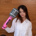마이크 풍선 에어풍선 행사 소품 노래방 레크레이션 음악 노래교실 스몰 25CM 단일사이즈 : 에어포트마켓