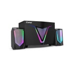 서브우퍼가 장착된 Cinnkeyi 2.1 USB 구동 컴퓨터 스피커, 서브우퍼-듀얼 4.7인치 중급 풀레인지 위성이 PC 다이내믹 RGB가 최대 16W, 3.5mm... 
