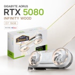 GIGABYTE AORUS 지포스 RTX 5080 INFINITY WOOD D7 16GB 피씨디렉트 : 주식회사 휘현