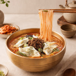 강남교자 칼국수 밀키트(2인분) 얼큰, 660g, 1개 : 강남교자