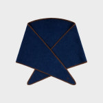 MOISMONT 모아몽 Elly 스카프 네이비 브라운 : 메종 르망