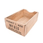 디자인링크 빈티지 우드 핸들 수납박스