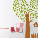 꾸밈 ip497-행복한나무와새 포인트스티커