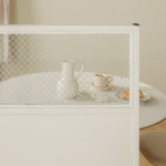 레트로하우스 틴우드 유리 철제파티션 1200 하프