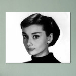 hep050 올림머리 오드리햅번 캔버스액자