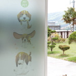 꾸밈 cj735 m-무점착유리시트 나의펫비글 유리문시트지