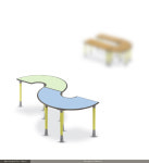 학원 학교 조합식 열린교실테이블 - 테이블