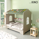 디자인키노 슈에뜨 하우스 타입 어린이 침대 B형 + 지붕 + 노블콰이어매트 포함