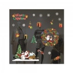 크리스마스윈도우스티커 중 리스산타 장식 파티 유리 크리스마스