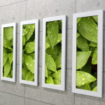 꾸밈 cu138-빗방울머금은풀잎 액자세트