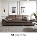 삼익가구 밀란 4인 거위털 천연소가죽 소파