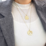 빈티지 빅 코인목걸이 도리골드