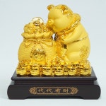 황금복돼지 대 재물운 돼지장식품 황금돼지 새해맞이선물 기프트 개업 집들이 황금돼지재물저금통