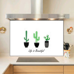 키센 주방아트보드 꽃보다 선인장 895 x 570 셀프 인테리어