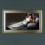 옷입은 마하 캔버스명화 대형 그림액자 자체제작 인테리어 엔틱몰딩