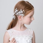 다미주니어 진주꽃피스핀 3개 혼주올림머리 머리장식 한복머리핀 피아노연주회 셀프웨딩 세례 결혼식 행사소품 화동