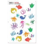 ic506-꾸밈인스스티커 바다생물들1 인스스티커 데코 포인트 다이어리 꾸미기 물고기 바다 불가사리 복어 꽃게 문어 해파리 돌고래