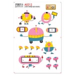 꾸밈인스 꾸밈인스스티커 귀여운핑크로보트2 A0212