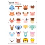 꾸밈인스 꾸밈인스스티커 동물친구들 A0011