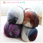 매직그라데이션 뜨개질 목도리털실 이지프린트 뜨개실
