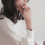 바이데이지 01Br0199 애나멜 디테일의 실버반지