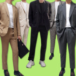 남자 간절기 수트셋업 정장 와이드 캐주얼 상 하의50 4 더블 2버튼 와이드SUIT SET