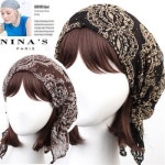 니나스파리 헤어코디 샤이닝레이스메시 위생두건 9SS154