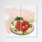 꾸밈 ib457-멀티액자 푸짐한육회한접시