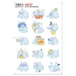 꾸밈인스 꾸밈인스스티커 코끼리이모티콘 A0747