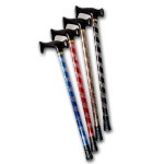 칼라 2단 T자 손잡이 등산 지팡이 노인