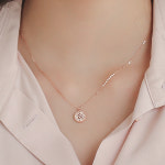 제이로렌 제이로렌 핑크골드 컷팅코인 목걸이 G0162