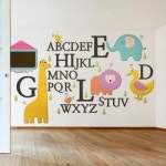 아트박스 디자인베이 우드스티커 abc동물나라 컬러완제품