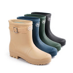 여성 무광 벨트 레인부츠 레인슈즈 여자 장화 - JH-L2