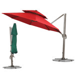 트레비 각도조절 대형 복층 파라솔 베이스별도