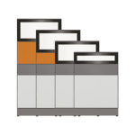 65T 블럭파티션 양면벨트형 양면멀티탭 상부유리 사무용 인테리어 칸막이 H1778