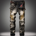 신델 슬림 날개자수 청바지 sj00024