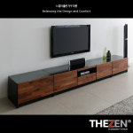 더젠 브렌츠 멀바우 고급원목 거실장세트1 2700x420x365mm