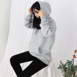 여성 기모 후드 티셔츠 남녀 커플 웨어