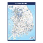 지도닷컴 지도닷컴 전국골프장지도 중size 코팅형 우리나라지도