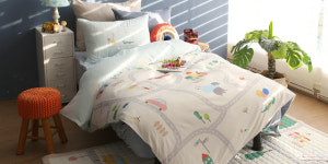 아망떼 아망떼 마이타운 순면 차렵이불 겸 커버 베개세트