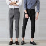 남성 봄 정장바지 스판 소재 면 팬츠 외출룩