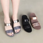 트리샤 트리샤 글리터 슬리퍼 CNK스톤 참조 실버그레이 235