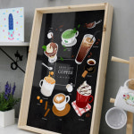 tm818-우드프레임액자 커피앤쥬스 대형 카페