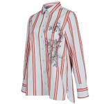 오일릴리 스트라이프 블라우스 OWASABL009