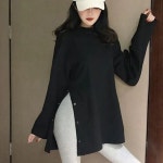 여자 옆라인 롱티 티셔츠 긴티 여자옷 루즈핏 긴팔