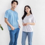 반팔티 라운드 티셔츠라운드 커플티 여름옷 루즈핏