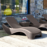 웨이브썬베드 야외용 비치의자 선베드 수영장의자