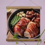 우드스크롤 60CmX60Cm-족발맛집 꾸밈