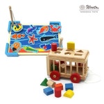 우토 우토 원목 교구 유아 장난감 슬롯카트 + 바다낚시놀이